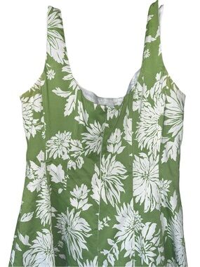 Jones Wear Women's Sleeveless Green Floral Fit & Flare Dress Size 6